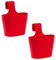 ENGELLAND 2 x Blumentopf zum Auf-Hängen, Geländertopf, Rot, Hängetopf, Balkon-Kasten, oval, Übertopf, Pflanzkasten, mit Wasserspeicher/Wasserauffangschale, 2,8 Liter