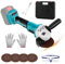 WingFly Akku Winkelschleifer Kompatibel FüR Makita 18v Akku, BüRstenloser Motor Metallschleifer, Scheibe 100mm, Akku Trennschleifer FüR Schneiden, Polieren,Schleifen (Ohne Akku)