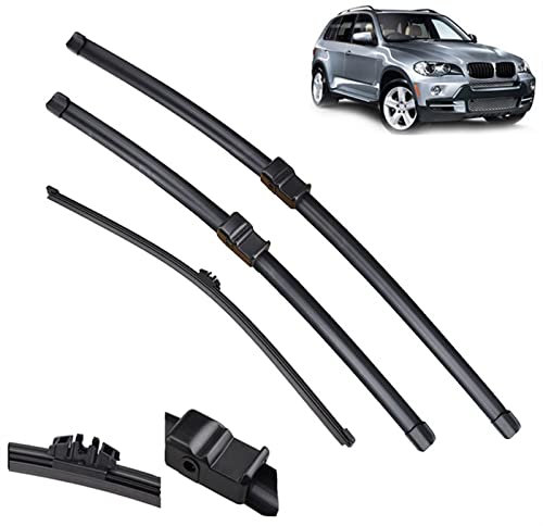 , Für BMW X5 E70 2006-2011 Scheibenwischer LHD Vorne Hinten Wischerblätter Set Windschutzscheibe Windschutzscheibe Vorne Hinten Fenster 24+20+15