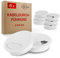 LouMaxx Kabeldurchführung Schreibtisch weiß – 8er Set Kabeldurchlass 60mm Ø - Tisch Kabel Durchführungen aus stabilem Kunststoff - passgenaue Kabellochabdeckung mit Stabiler Tisch Kabeldurchführung