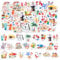 Difistik 46 PCS Summer Beach Stickers, Multicolor Cartoon Surfing Stickers, Waterproof Vinyl & Paper, Ideal for Cars, Motorcycles, Laptops, Scrapbooking