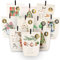 Adventskalender zum Befüllen, 24 Weihnachtskalender Papiertüten zum Selber Basteln, DIY Geschenktüten zum selbst füllen, Weißer Aquarellstil motiv, Kraftpapiertüten Advents Tüten Selbstbefüllen