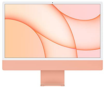 2021 Apple iMac avec une puce Apple M1 (24-pouces, 8GB RAM, 256GB SSD Stockage) (QWERTY English) Orange (Reconditionné)