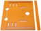 28x25cm Circular Saw Base Plate, Cutting Machine Base Plate with Punch Design and Clear Scale Markings, for Various Machines, Equipped with Buckles, Nuts, Screws and Washers