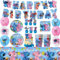 OMEIU Tableware Set Birthday Celebration Party Set Birthday Decoration Set for Happy Banner, Plates, Cups Set,Napkins,Tablecloths for 20 Guests (S)