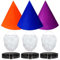 amivoo Wichtel Kostüm Set - Wichtel Hüte Bartgürtel, Zwerg Kostüm Zubehör, Kreide Hexe Elfe Spitzhüte für Halloween, Orange/Dunkelblau/Violett, Eine Größe passt meistens