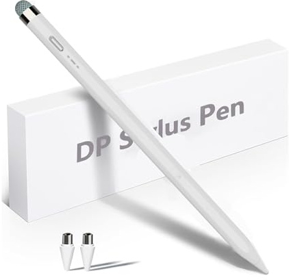 2IN1 Tab A9+ Pen for XiaoMi Pad 7/6/5 Pen for Samsung Tab A9+/ A9 Stylus Compatible with Lenovo/Fire HD/Surface/Pixel/HP Android Tablet (White)