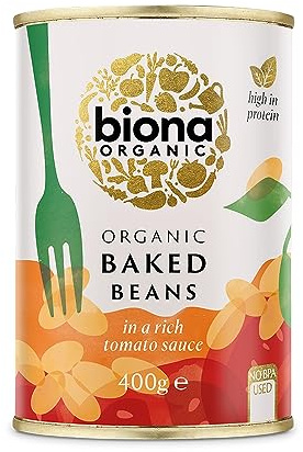 Biona Organic Baked Beans In Tomato Sauce 400g (Pack of 12)