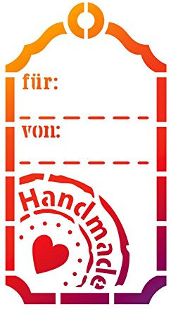 Viva Decor Schablone Etikett für-von Tags Wandschablone Malschablone DIN A5