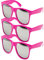 Ciffre 3 er Set EL-Sunprotect® Sonnenbrille Nerdbrille Brille Nerd Voll Verspiegelt