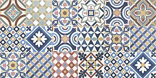 Alfombra de vinilo Hidráulica Gimaraes 50x100 - Lavable Antideslizante - Vinilo para Cocina o Salón Multicolor
