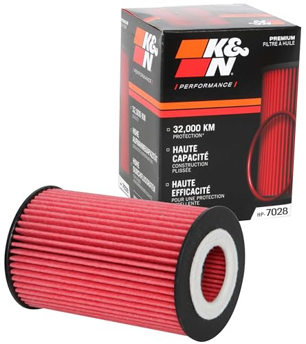 K&N Premium Oil Filter: 20,000 Mile Engine Protection, High Capacity/High Efficiency: Compatible with MERCEDES BENZ/FREIGHTLINER/DODGE/JEEP (See Product Description for Select Description), HP-7028
