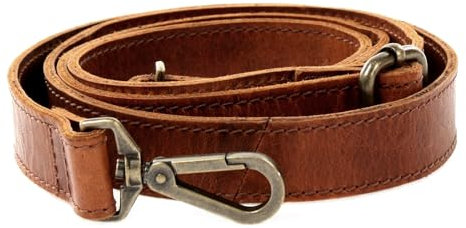 LECONI Trageriemen Schulterriemen längenverstellbarer Trage-Gurt für Damentaschen und Herrentaschen Leder 150cm 2,5x150cm braun LEC-R7