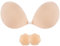 SHINYMOD Strapless Bra, Invisible Backless Bra Breast Lift Up Push Up Padded Sticky Bras Bigger Bust Self Adhensive Nipple Cover Reusable Bra for Wedding Dress Swimsuit Women, Beige, D