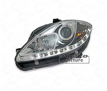 Scheinwerfer Set Tagfahrlicht Optik für Leon 1P chrom