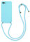 kwmobile Necklace Case kompatibel mit Apple iPhone SE (2022) / iPhone SE (2020) / iPhone 8 / iPhone 7 Hülle - Cover mit Kordel zum Umhängen - Silikon Schutzhülle Hellblau