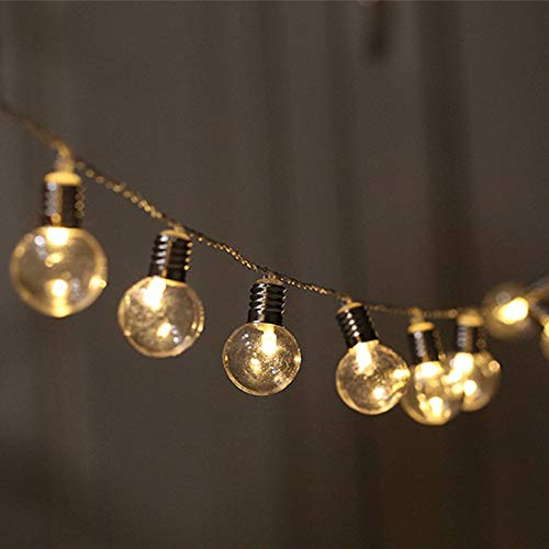 BCKAKQ Battery Powered String Lights 5M 40 LEDs Small Bulb Decorative Fairy Lights for Christmas Bedroom Garden Party Indoor Outdoor Use (Warm White)