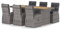 vidaXL Gartenmöbel 7-TLG. mit Auflagen Gartengarnitur Sitzgruppe Sitzgarnitur Gartenset Tisch Stühle Gartentisch Gartensessel Poly Rattan Grau