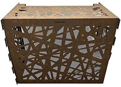 Nova Italf Cache-climatiseur pour unité extérieure en aluminium pour façades (M) Corten L86-P44-H68 cm