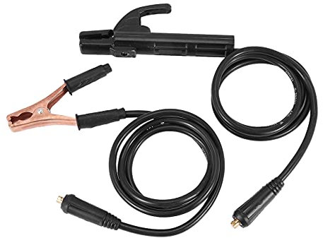 Qezodsx 2 Pz 300A 1,5 M Elettrodo Porta Saldatrici Saldatrici/Morsetto a Massa Set Saldatura Stinger Morsetto Attrezzo 300 Ampere Kit Saldature