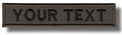 Aufnäher mit Namensschild, bestickt, zum Aufbügeln