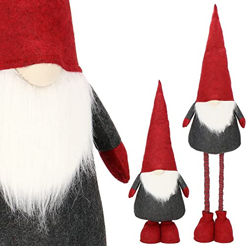 SPRINGOS Wichtel Weihnachtszwerg GNOME höhenverstellbar 110-160 cm Dekofigur Teleskopbeine