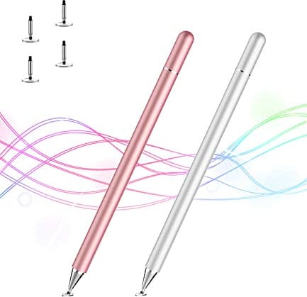 Kenkor Stylus with Magnetic Cap - Universal Capacitive Digital Pen for Android, iPad Pro/Mini/Air/iPhone/Galaxy Note/HUAWEI and All Devices (4 Replaceable Tips)
