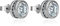Titan Ohrringe für empfindliche Ohren, Titan Ohrstecker für Frauen, Herz Kreuz Hexagon Runde CZ Ohrstecker (8mm CZ)