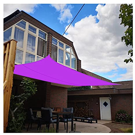 GELISURE Sonnensegel 2 x 3 m, rechteckig, Gartensegel, wasserdicht, 98% UV-Schutz, Sonnenschutz, Vordach mit kostenlosem Seil für Terrasse, Balkon, Party, Camping, lila (Größe: 5 x 6 m/16,