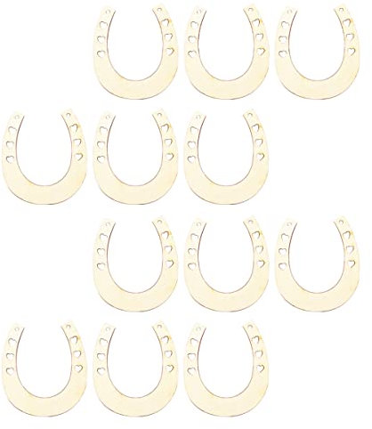 Toyvian 12 Stücke Herzförmige Holzscheiben Diy Holzrohlinge Unbehandelt Zum Basteln Und Dekorieren Hufeisenförmige Holzchips