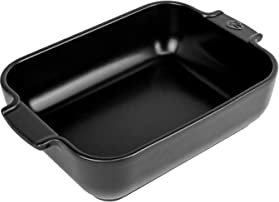PEUGEOT - Rectangular ceramic casserole dish - 25 cm x 16.8 cm x 6.2 cm - capacity: 1.4 L - 10 year guarantee - satin black