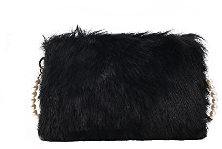 LHHMZ Donne Faux Fur Pochette Piccole borse a tracolla carine e soffici per le signore