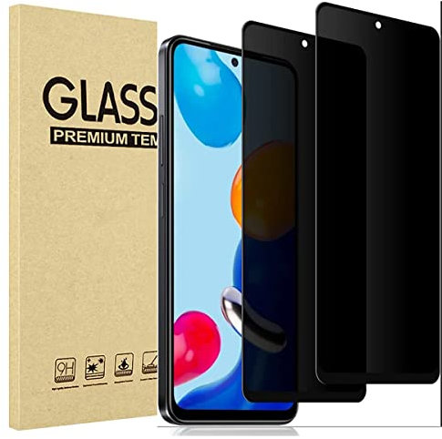 JMDZDL Protector de Pantalla Privacidad Compatible con Xiaomi Redmi Note 11 Pro, [2 piezas] Anti Espía de Cristal Vidrio Templado para Redmi Note 11 Pro 6.67 Cobertura Completa 9H Película Protectora