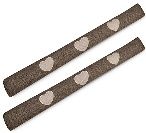 Beautuissu Set 2 Burlete Puerta 90 cm - Cojín Aislante Marrón para Ventana Entrada Protección Frío Corrientes Aire 1 Kilo Burlete Cortavientos Puerta como Felpudo Decorativo - Tuuli HR