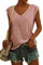 GeGekoko Womens Cap Sleeve Blouses T-Shirt Casual Loose Fit Basic Shirts Tank Tops Pink
