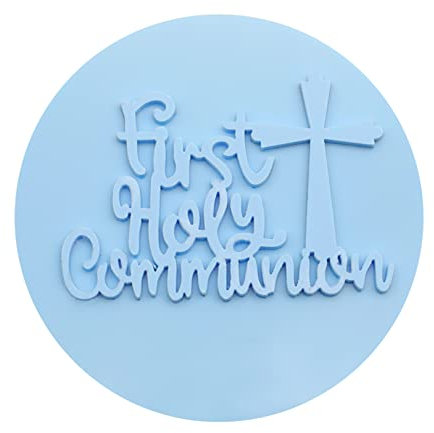 First Holy Communion Cookie Stamp Cupcake Stamp Fondant Embosser Fondant Cupcake Baking Cookie Icing Cake Stamps Decorating Accessories Embosser for Icing, Wedding Birthday First Holy Communion Gift