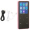 Lecteur MP3, Bluetooth 5.0 Écran 1,8 Pouces Lecteur MP4, 8 Go de Mémoire 128 Go Lecteur de Musique Portable Extensible Prise en Charge de L'enregistrement de Jeu Film de Livre (Rose)