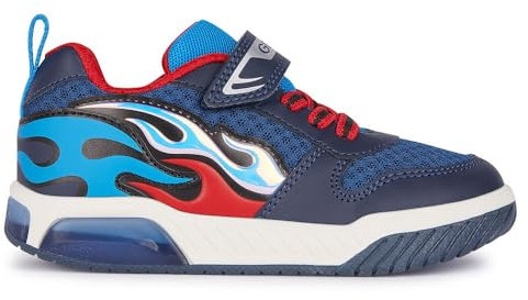Geox Boy's J Inek C Sneaker, Navy Lt Blue, 11 UK Child