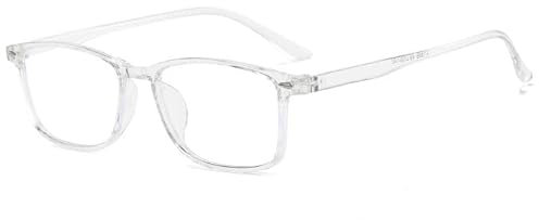Suertree Blaulichtfilter Distanz Brille Leichte Kurzsichtige Brille Mode Myopia Brillen für Damen Herren Clear -2.5 Dioptrien