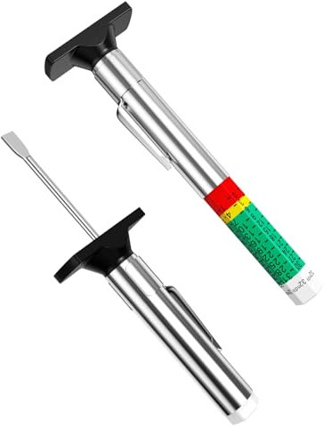 HZJD Medidor de profundidad para neumáticos, color (2 unidades)