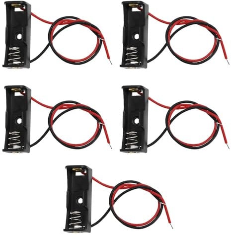 Lot de 5 boîtiers de support de batterie 12 V A23L 23 A en plastique avec câbles métalliques Convient pour 1 pile A23 8LR932 MN21 V23GA LR23