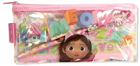 Dreamworks Gabby's Dollhouse Gabby's Dollhouse Kids Materiale Scolastico Set di cancelleria Astuccio per Ragazze