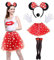 Amycute Minnie Mouse Costume Adult Kids Minne Tutu Dress Polka Dots Tutu Dress Women Girls Christmas Halloween Fancy Dress