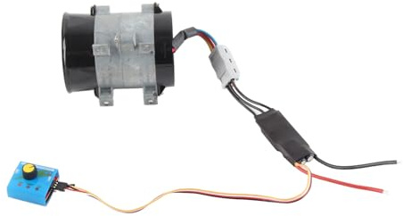 Brilluxa Turbo Compresseur Électrique, 12V, Turbine Électrique Haute Vitesse 380W, Superchargeur avec Régulateur, Ventilateur d'Économie de Carburant pour Amélioration du Flux d'Air