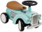 Baroni Toys Vintage Rutschfahrzeug für Kinder von 12 bis 36 Monaten, Retro Rutschauto mit Hupe, Staufach, Lenkstange und stabilen Rädern zum Laufenlernen, 25x59x35 cm (Tiffany)