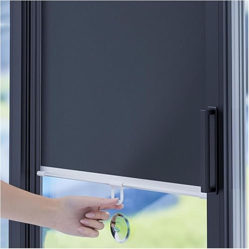 Verdunkelungsrollos mit Saugnapf, Schwarz 40x 125 cm,Reise-VerdunkelungsvorhäNge Saugnapf-Rollos Sonnenschutz-rollos Einziehbare Rollos Geeignet FüR Jede GrößE Und Form Von Fenstern
