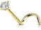 OUFER 20G Silber 925 Nasenpiercing L/S-förmig Nostril Piercing Ring 7mm Nasenpiercing Stecker Gold Nasenpiercing Schmuck Klar CZ Piercing Nase Nasenstecker (S-förmig)