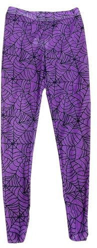 Generisch Bambino Ragazza Collant Halloween seta stampa calze traspiranti e giù calze di seta calze calze con dita dei piedi bambini, Lilla, 2-3 Anni