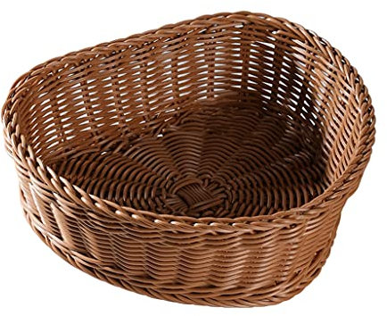 YENVWG Brotkörbe zum Servieren von Obst, Küche, handgefertigter Korb, Mehrzweck-Aufbewahrung mit Herzform