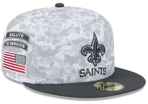 New Era Herren Arctic Camo/Graphite New Orleans Saints 2024 Salute to Service 59FIFTY Fitted Hat